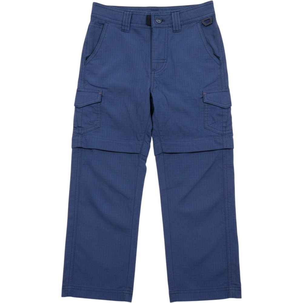 LL Bean Kids Convertible Cargo Pants Shorts Navy Blue Ripstop Hiking Size 5-6